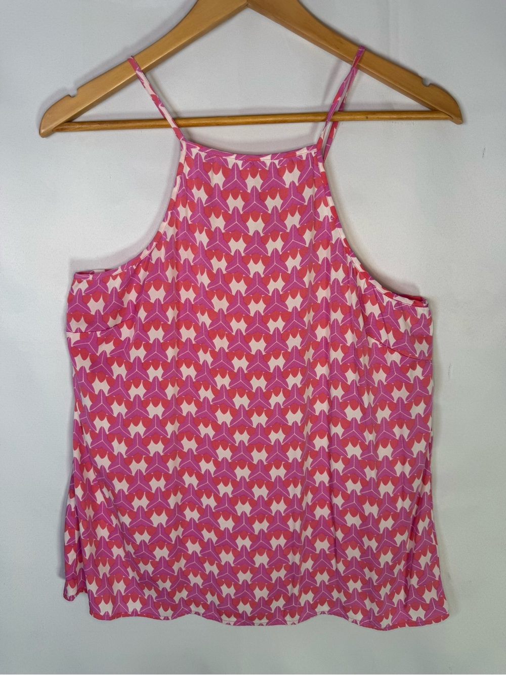 Banana Republic Milly Collection - Silk Pink Geometric Tank Top - Size M